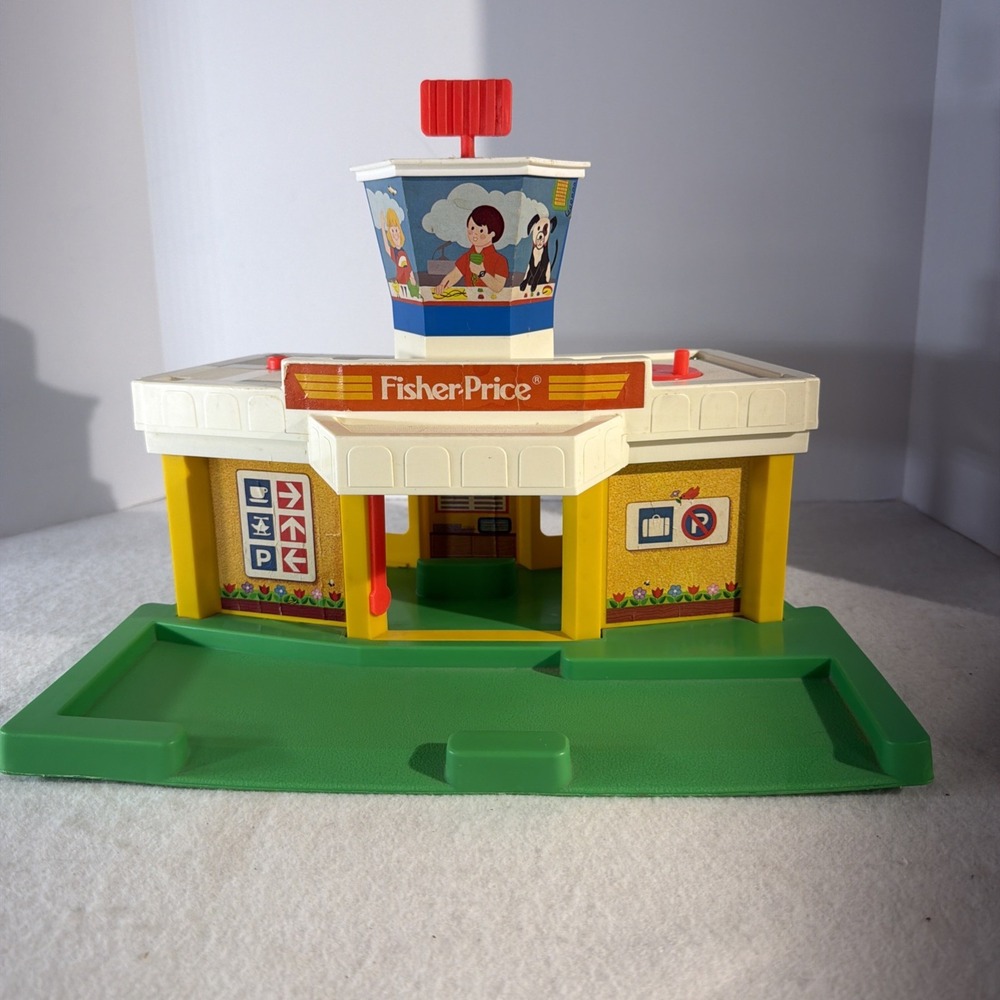 FISHER PRICE LITTLE PEOPLE AIRPORT JETPORT #2502 VINTAGE 1980
